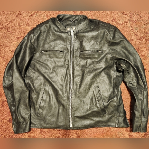 2xl black leather jacket - Picture 16 of 17